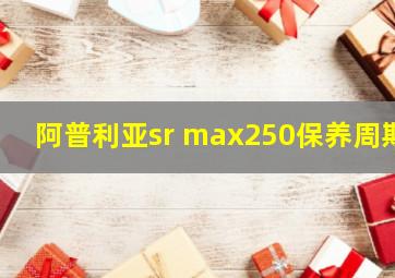 阿普利亚sr max250保养周期